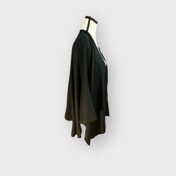 Women’s Isabel Maternity Black Knit Poncho with Armholes OS Plus - Picture 10 of 10